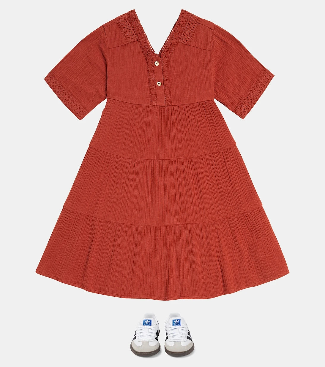 Scotch & Soda Kids - Tiered cotton dress