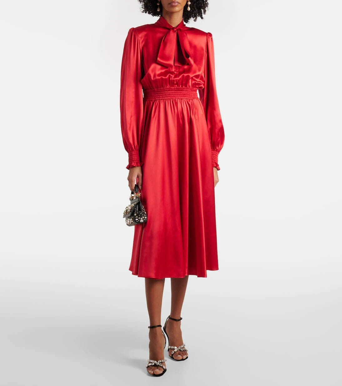 Dolce&Gabbana - Silk satin shirt dress