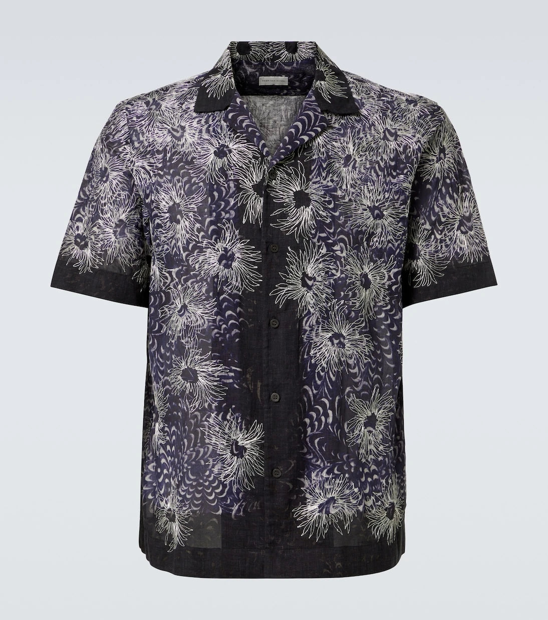 Dries Van Noten - Embroidered cotton bowling shirt