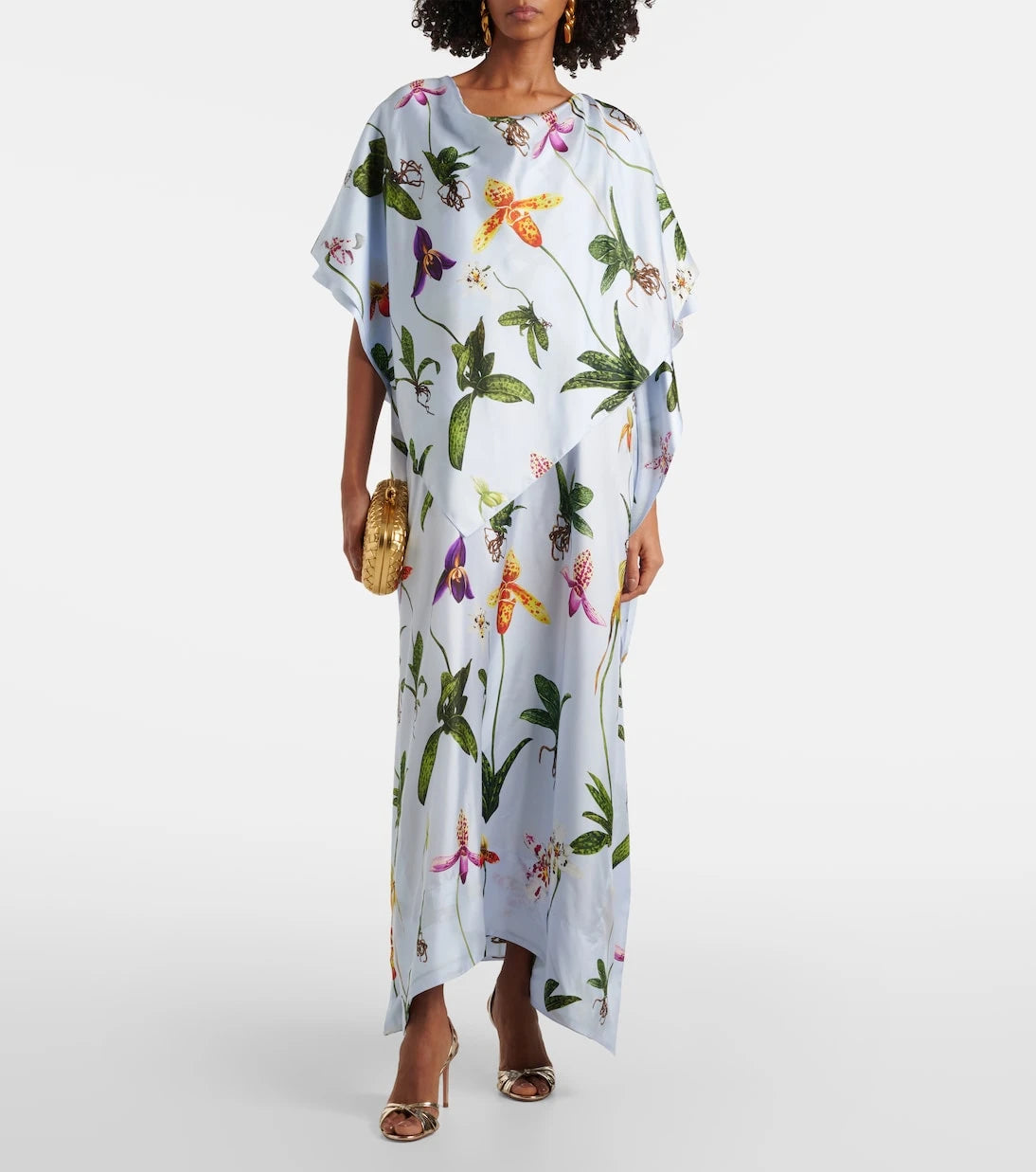 Oscar de la Renta - Floral silk twill kaftan
