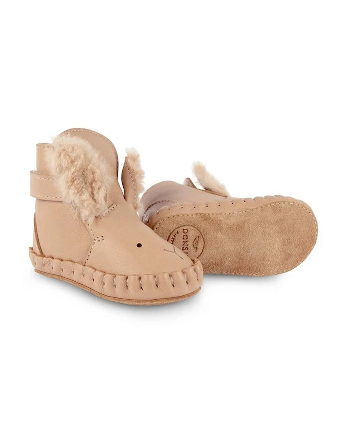 Donsje Kapi Exclusive Booties Fluffy Bunny Bebek Deri Ayakkabı