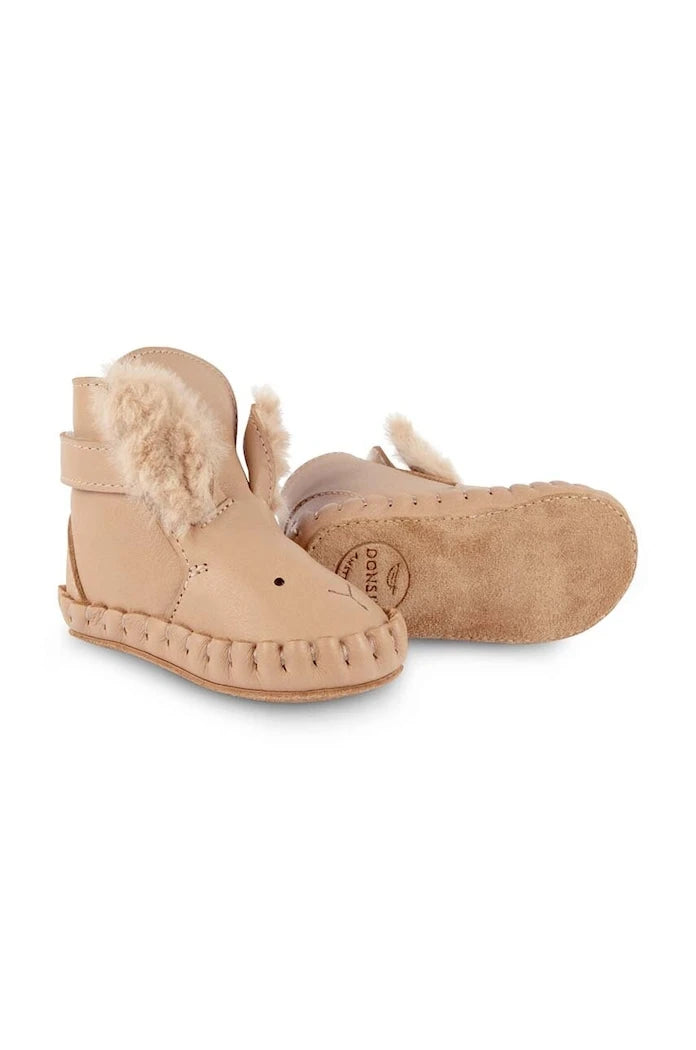 Donsje Kapi Exclusive Booties Fluffy Bunny Bebek Deri Ayakkabı