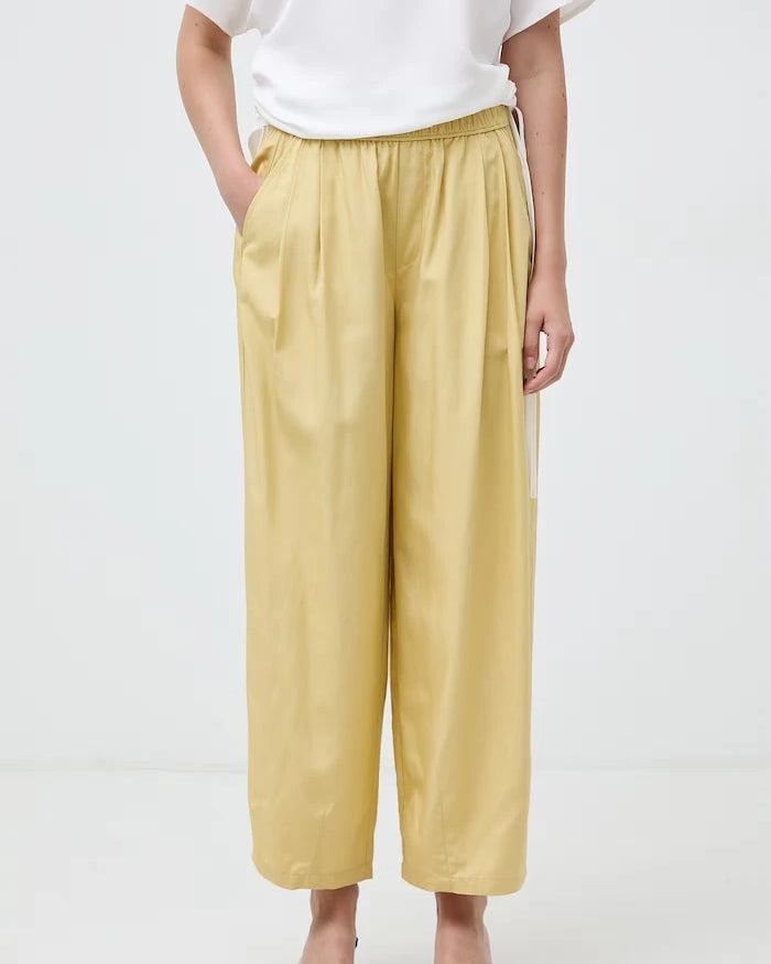Medicine kadın slouchy pantolon, keten ilaveli