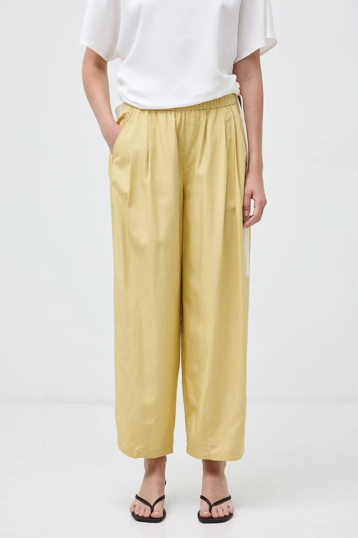 Medicine kadın slouchy pantolon, keten ilaveli