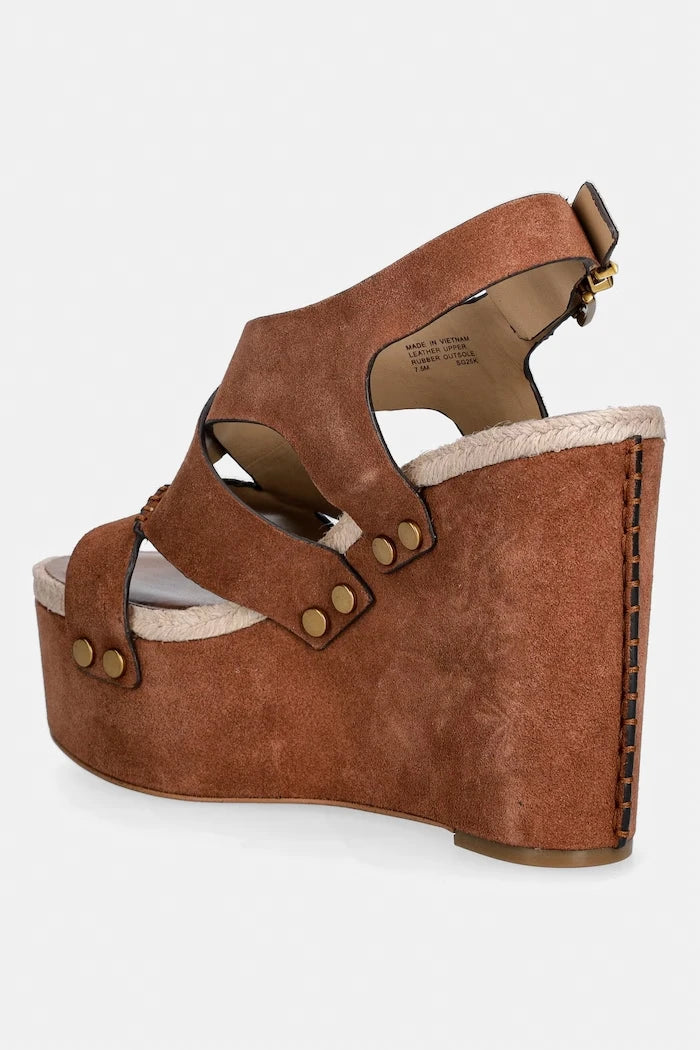 Велурени сандали MICHAEL Michael Kors Raven Wedge Sandal