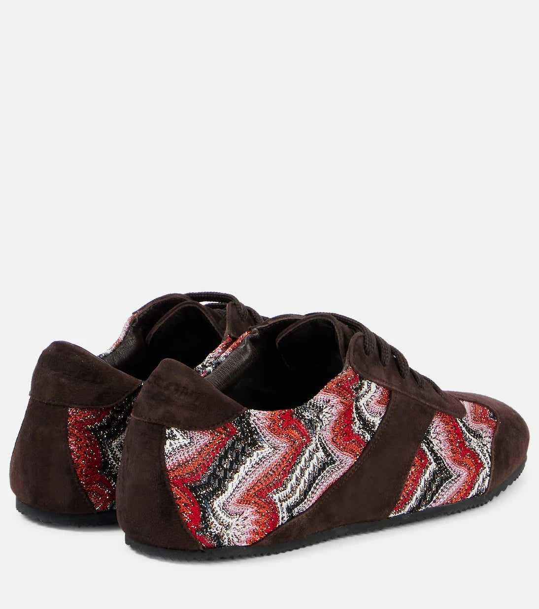 Missoni - حذاء رياضي من الشمواه مع حواف لامعة