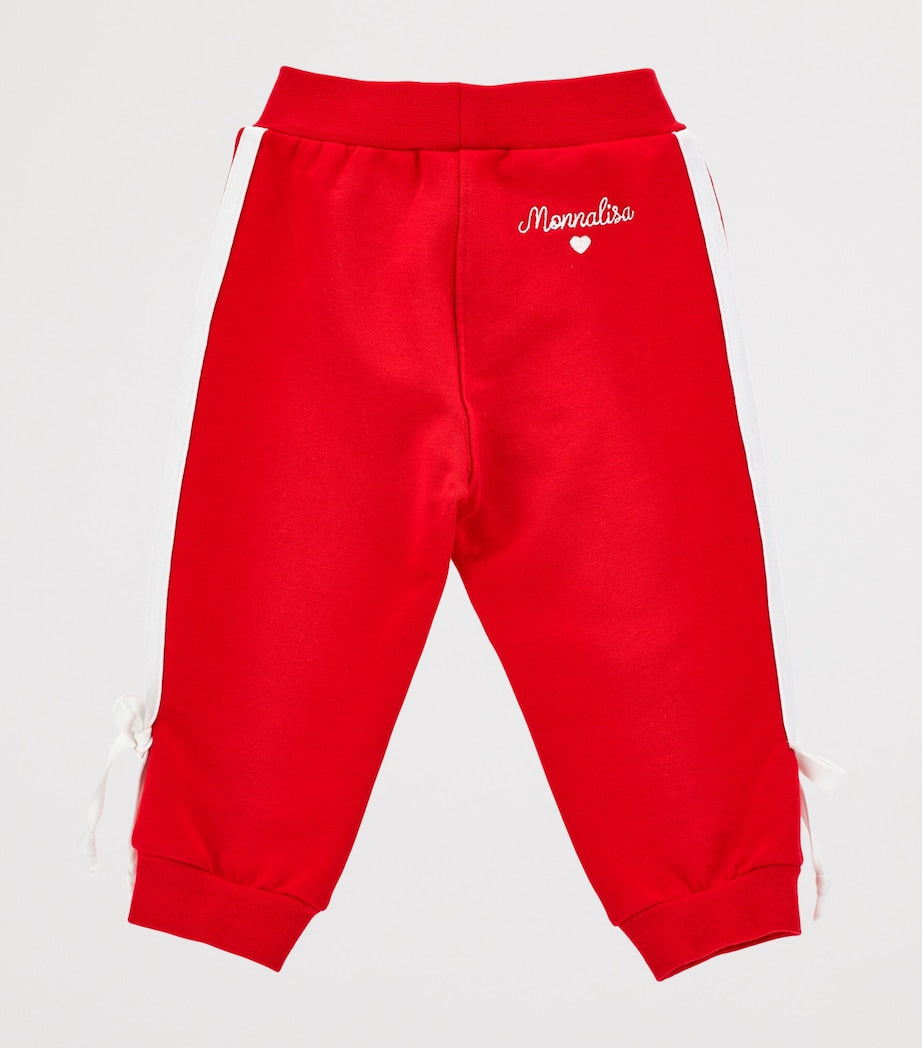 Stretch-Cotton Bow-Detail Sweatpants (4-10 Years)