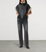AllSaints Black Reversible Shearling Marlin Gilet