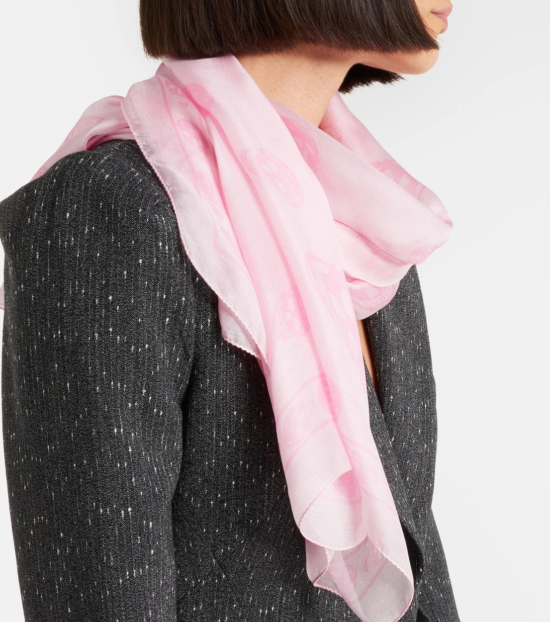 McQueen - Printed silk scarf