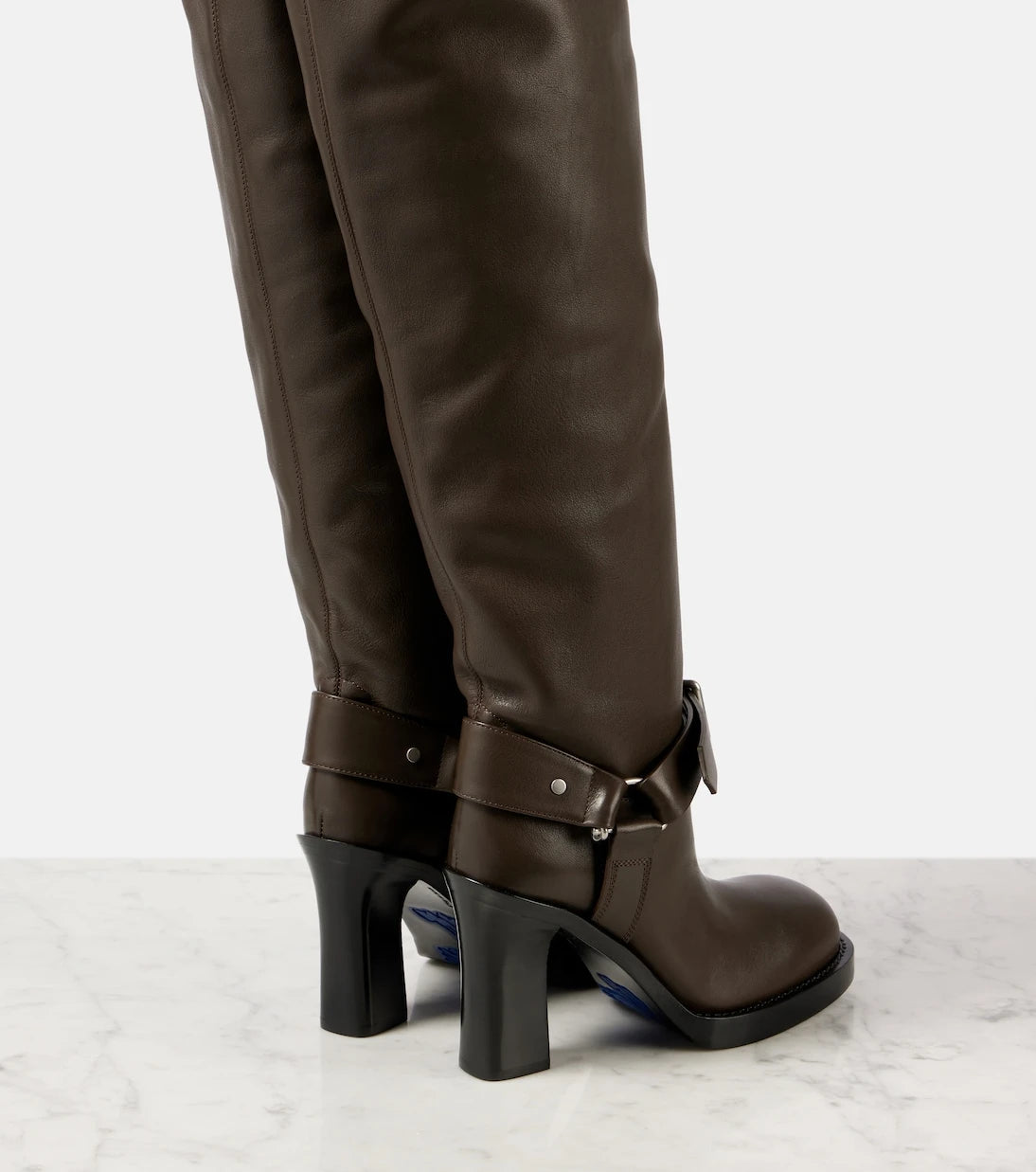 Burberry - Leather over-the-knee boots