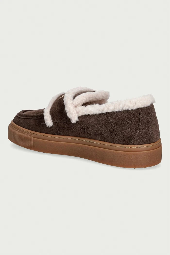 Inuikii süet Shearling Loafer mokasenler