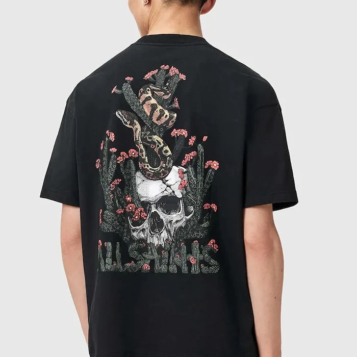 AllSaints Erkek Pamuklu Oversize Tişört CACTI