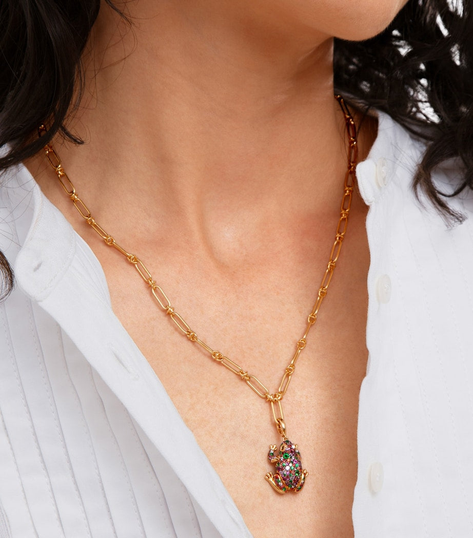 Yellow Gold Mythology Frog Charm Pendant