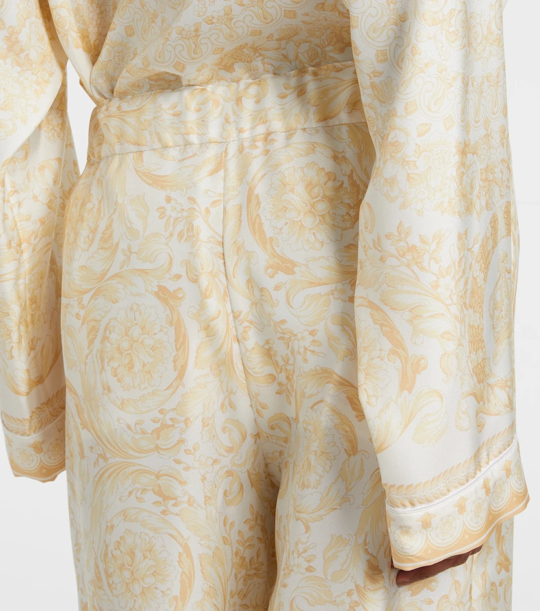 Versace - Underwater Barocco silk palazzo pants