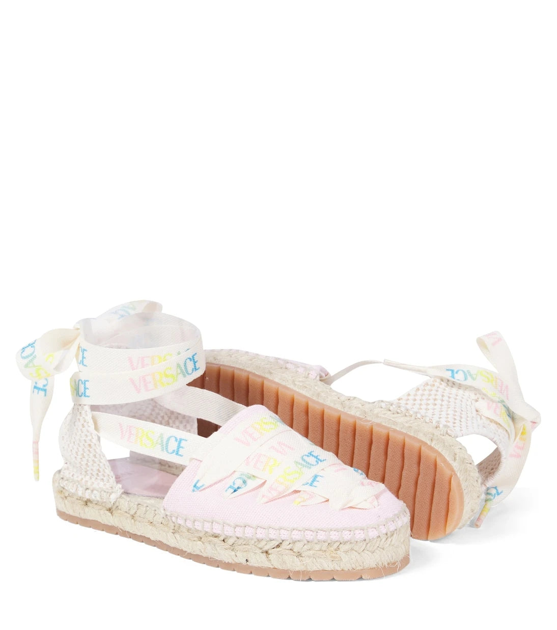 Versace Kids - Logo canvas espadrilles