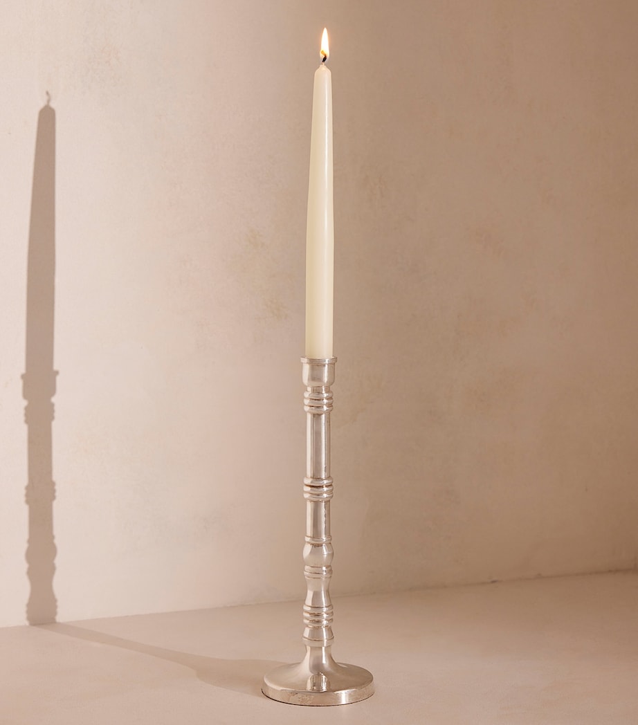 Soho Home Medium Silver-Plated Stiden Candlestick (27cm)