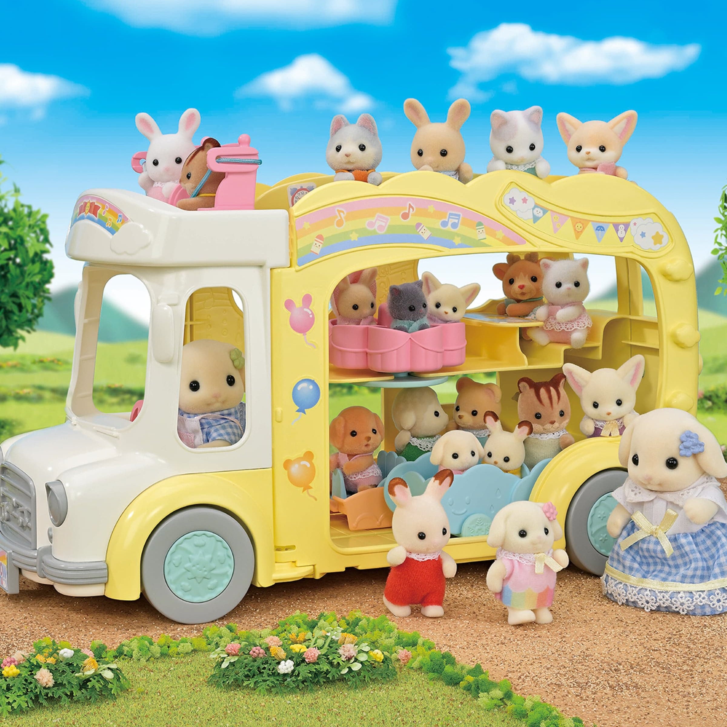 Sylvanian Families Rainbow Fun Nursery Bus