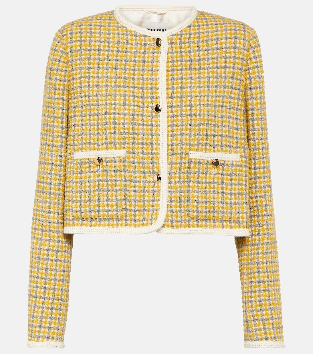 Miu Miu - Single-breasted bouclé jacket
