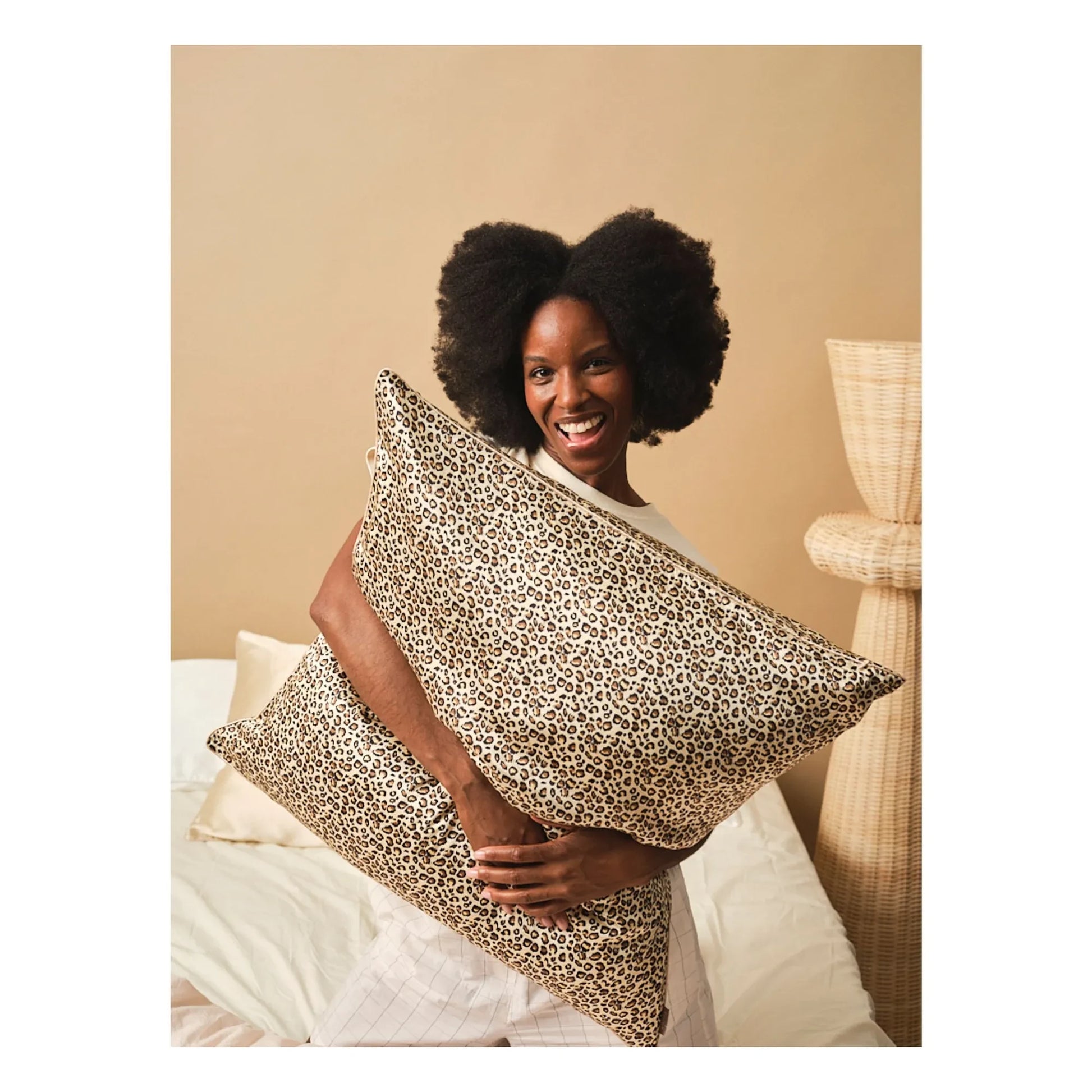 Emily's Pillow - Leopard-print mulberry silk pillowcase