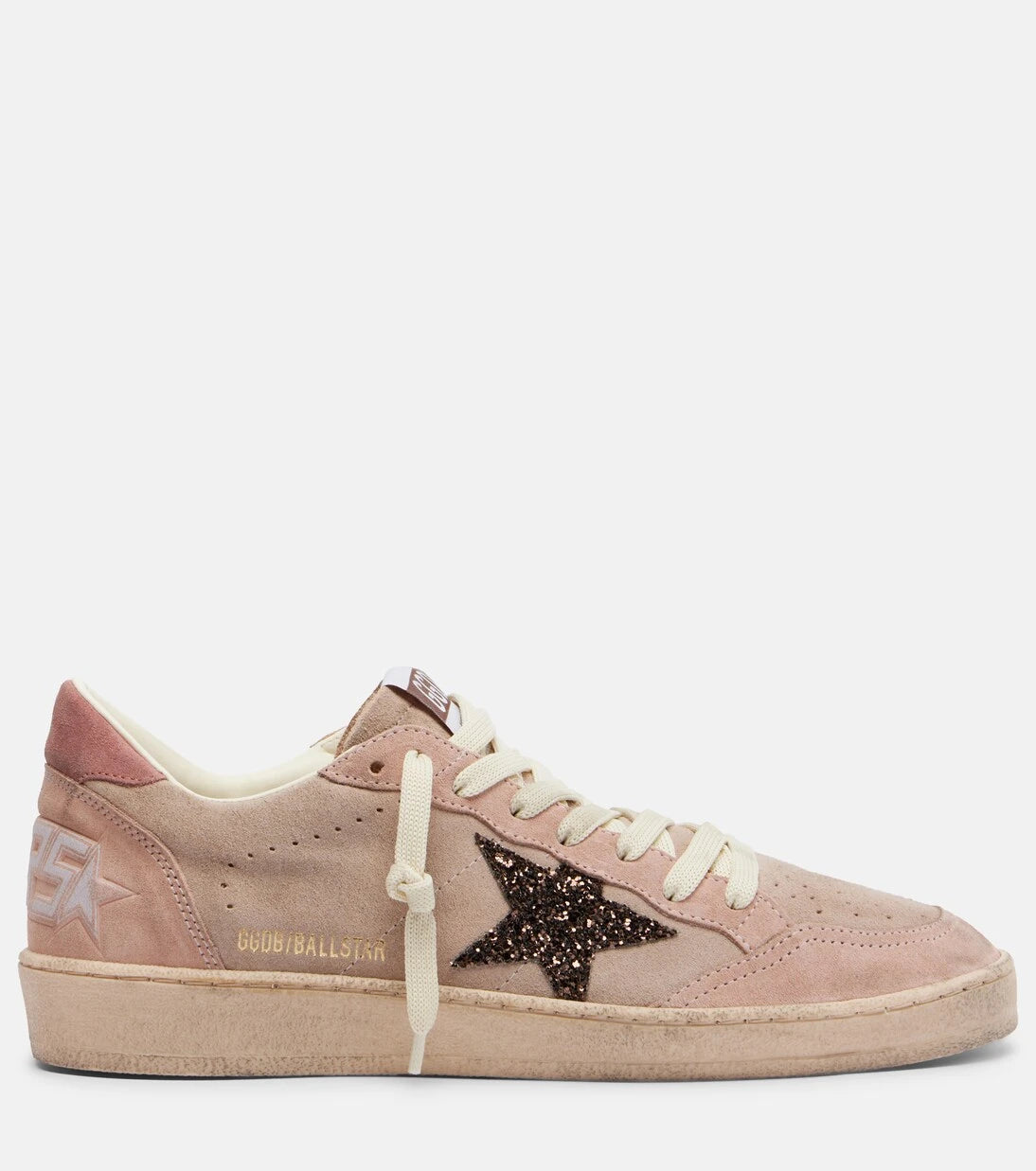 Golden Goose - حذاء سنيكرز Ball Star من جلد السويد اللامع