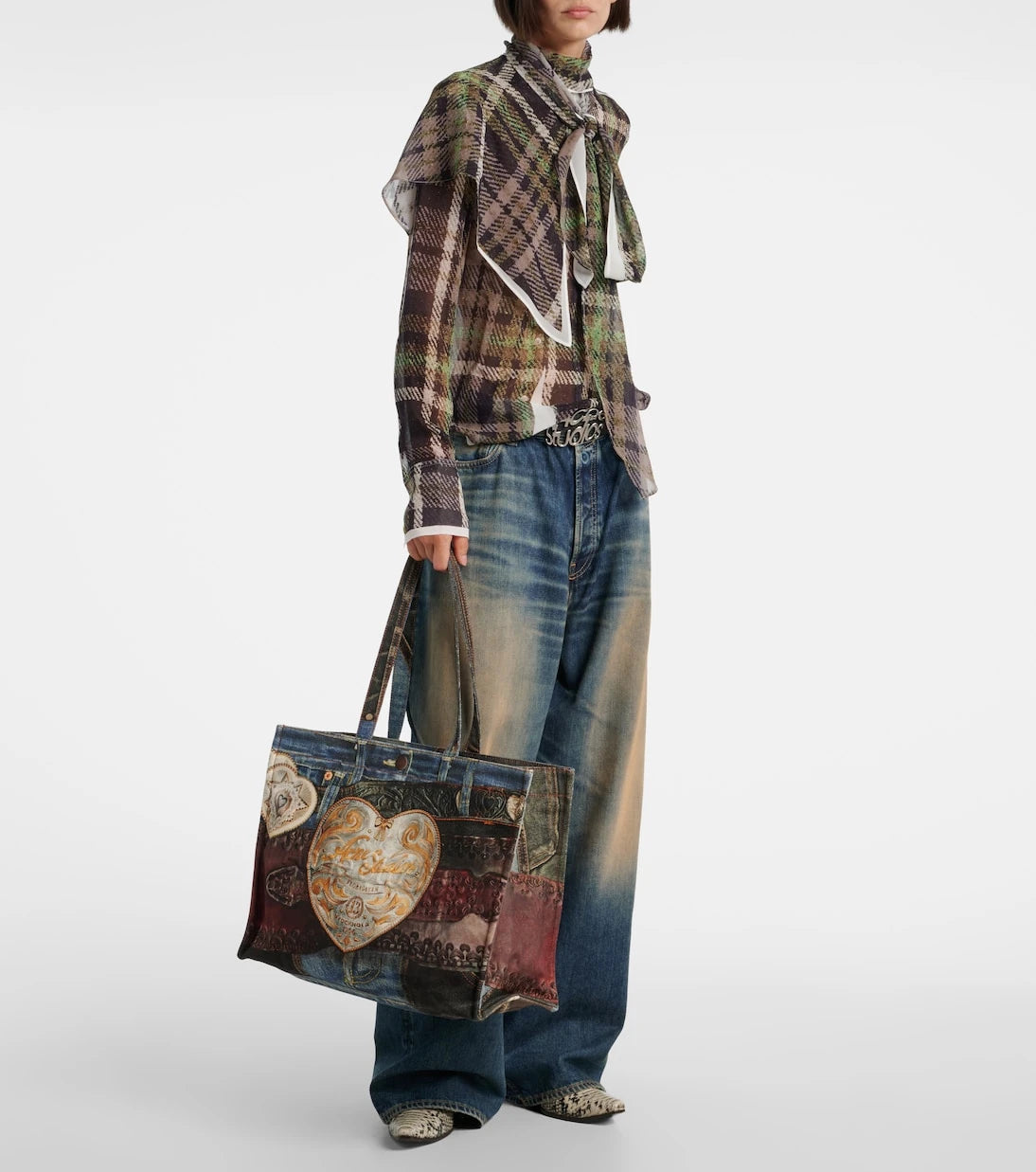 Acne Studios - Embossed canvas tote bag