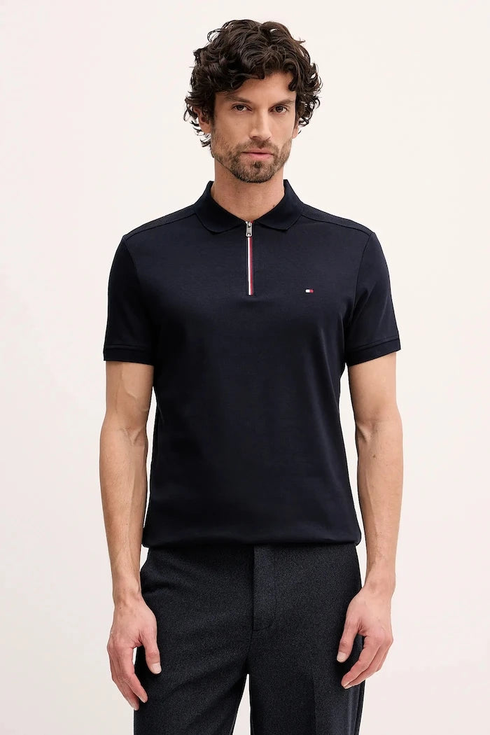 Tommy Hilfiger Yakalı Pamuklu Tişört
