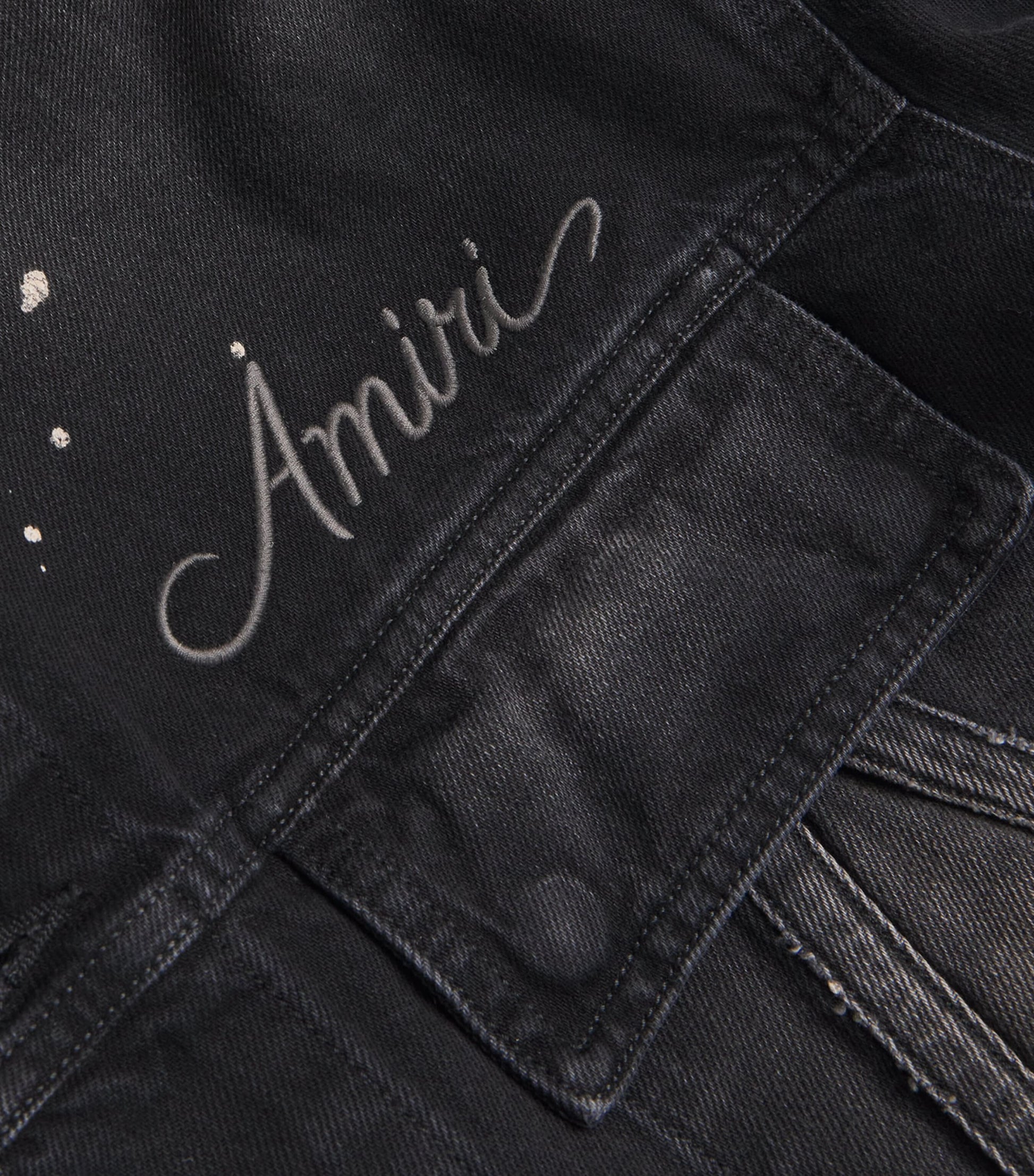 Bleach Bandana Denim Jacket FADED BLACK