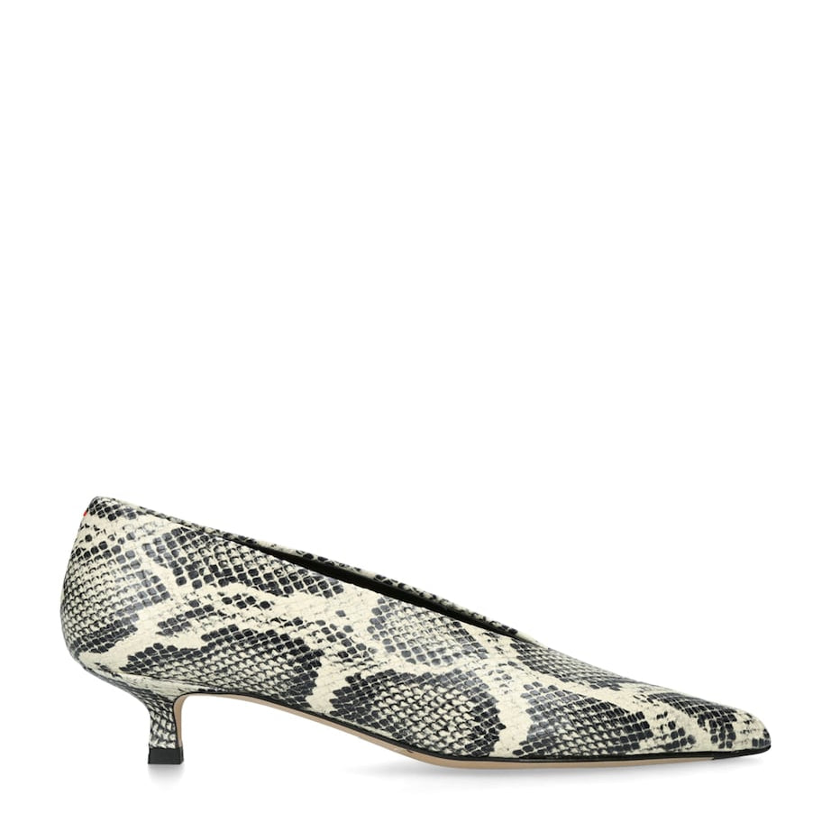 Aeyde Leather Snake Print Clara Pumps 35