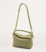 LOEWE Green Small Leather Puzzle Edge Top-Handle Bag