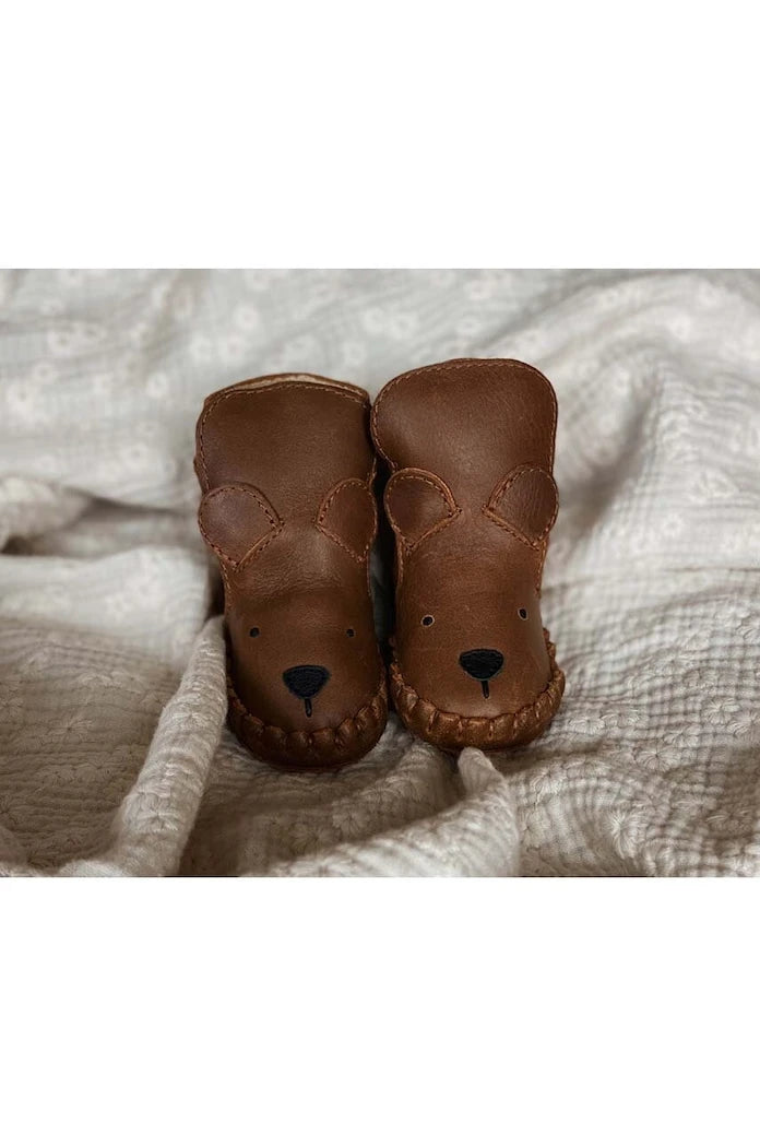 Бебешки кожени обувки Donsje Kapi Classic Booties Bear