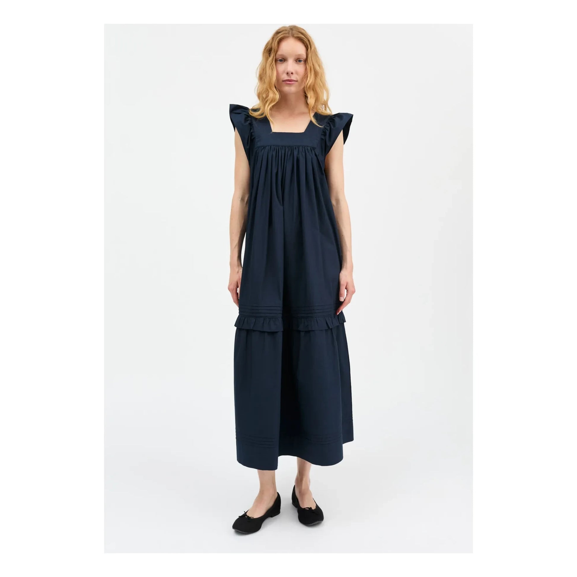 Skall Studio - Alina Cotton dress | Navy blue