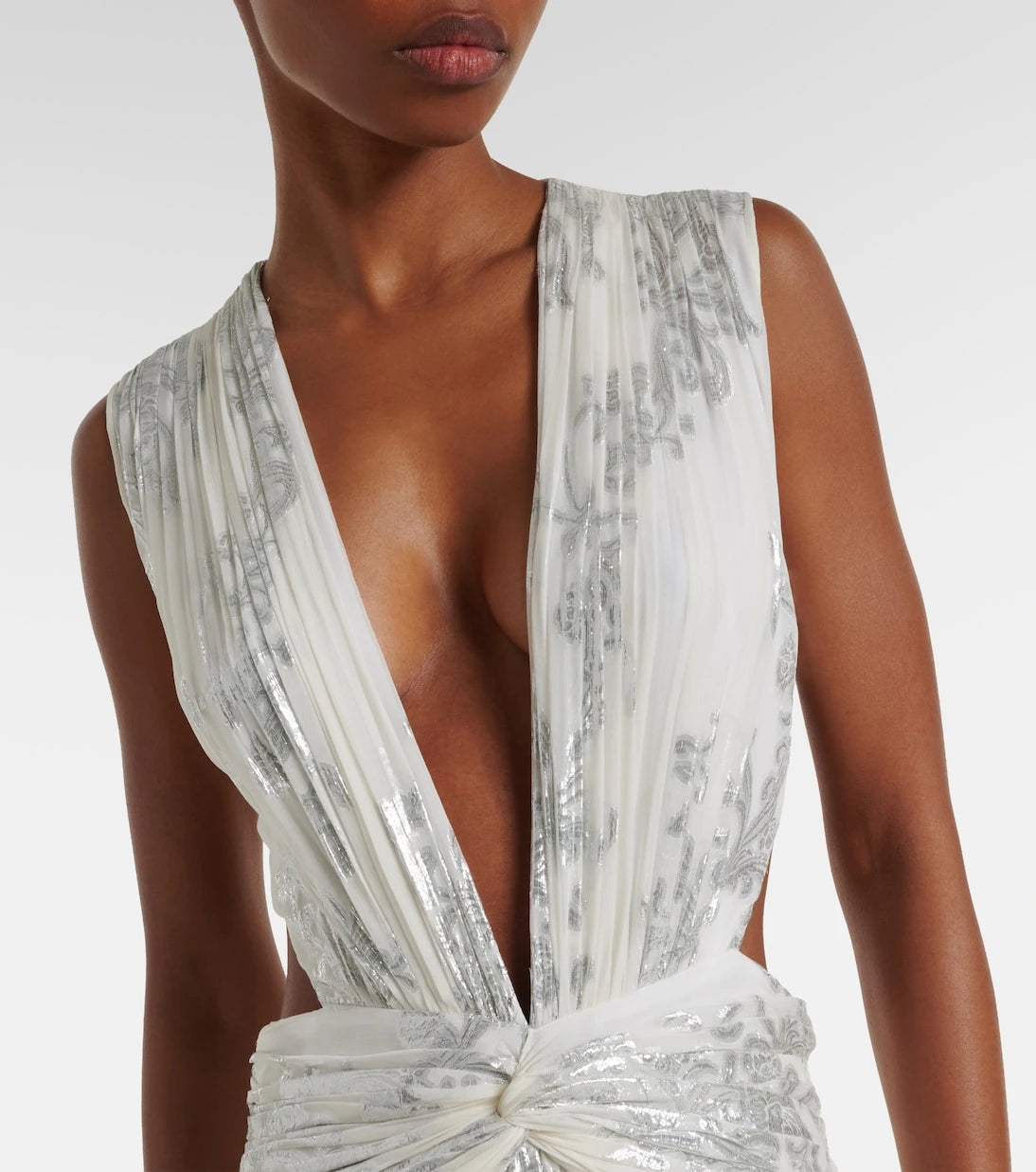 Costarellos - Amalia floral silk georgette gown