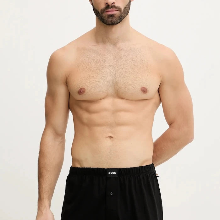 BOSS erkek pamuk ve elastan boxer 2P Jersey Boxer 2 adet