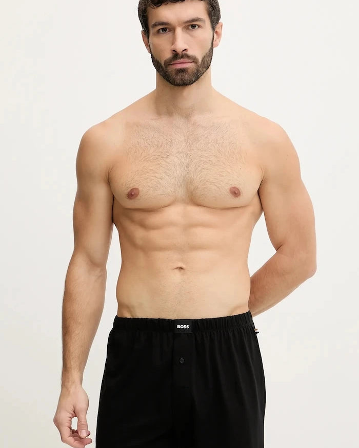 BOSS erkek pamuk ve elastan boxer 2P Jersey Boxer 2 adet