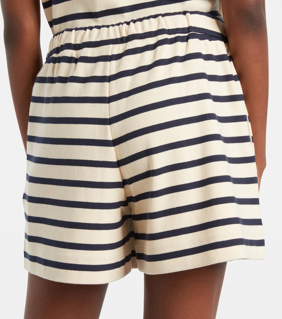 Moncler - Striped cotton jersey shorts