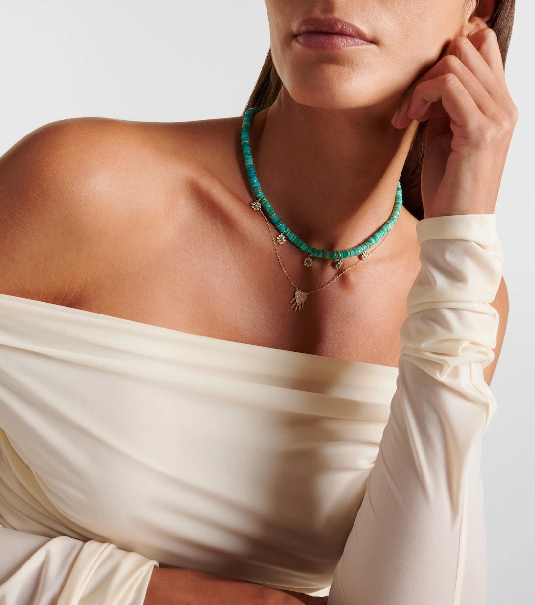 Sydney Evan - 14kt gold necklace with diamonds