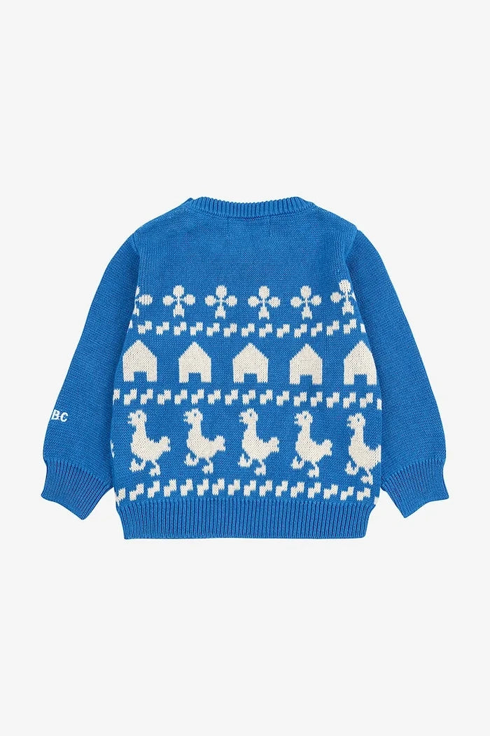 Bobo Choses Farm jacquard Bebek Pamuklu Kazak