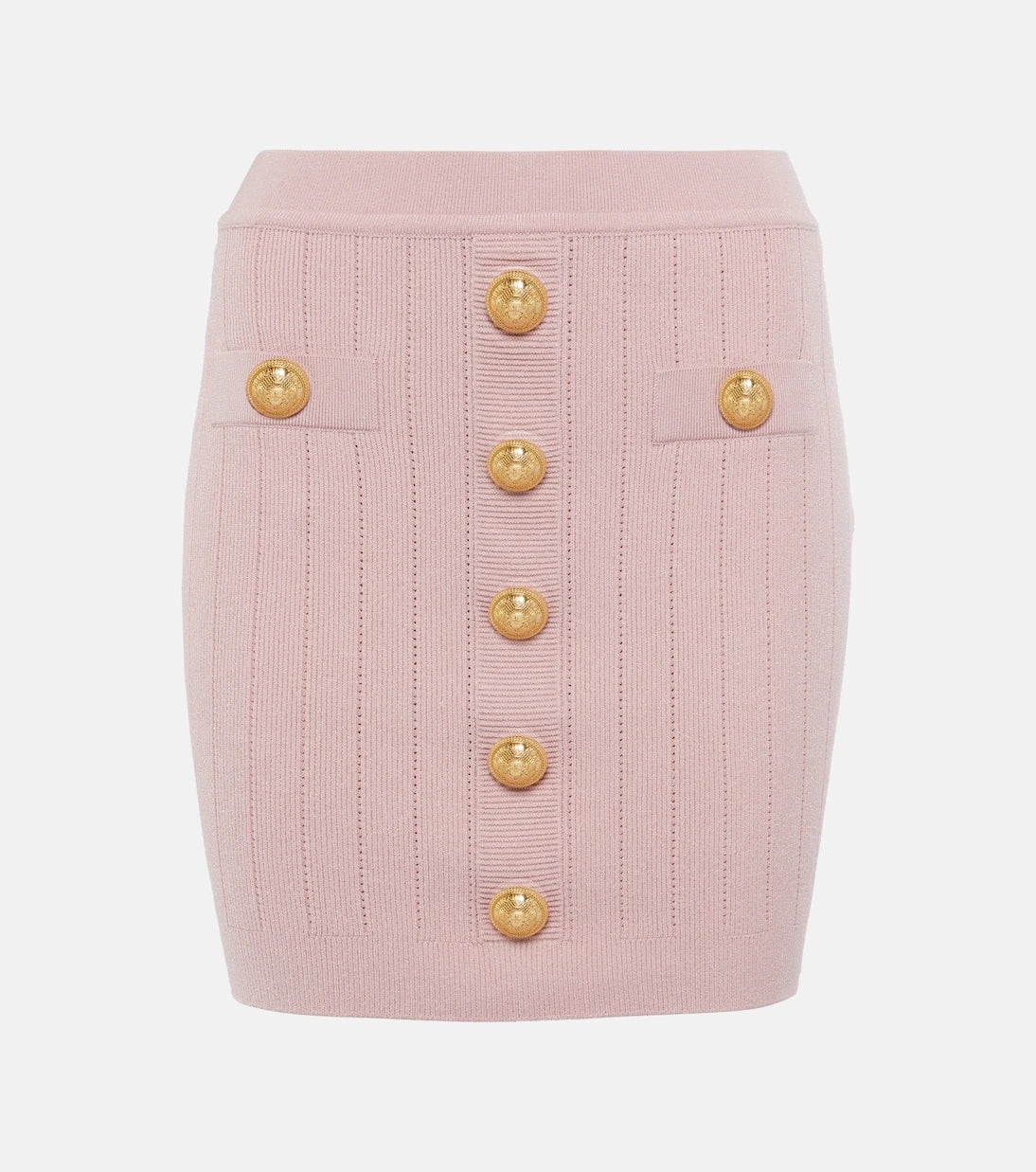 Balmain - Yüksek bel örgü mini etek