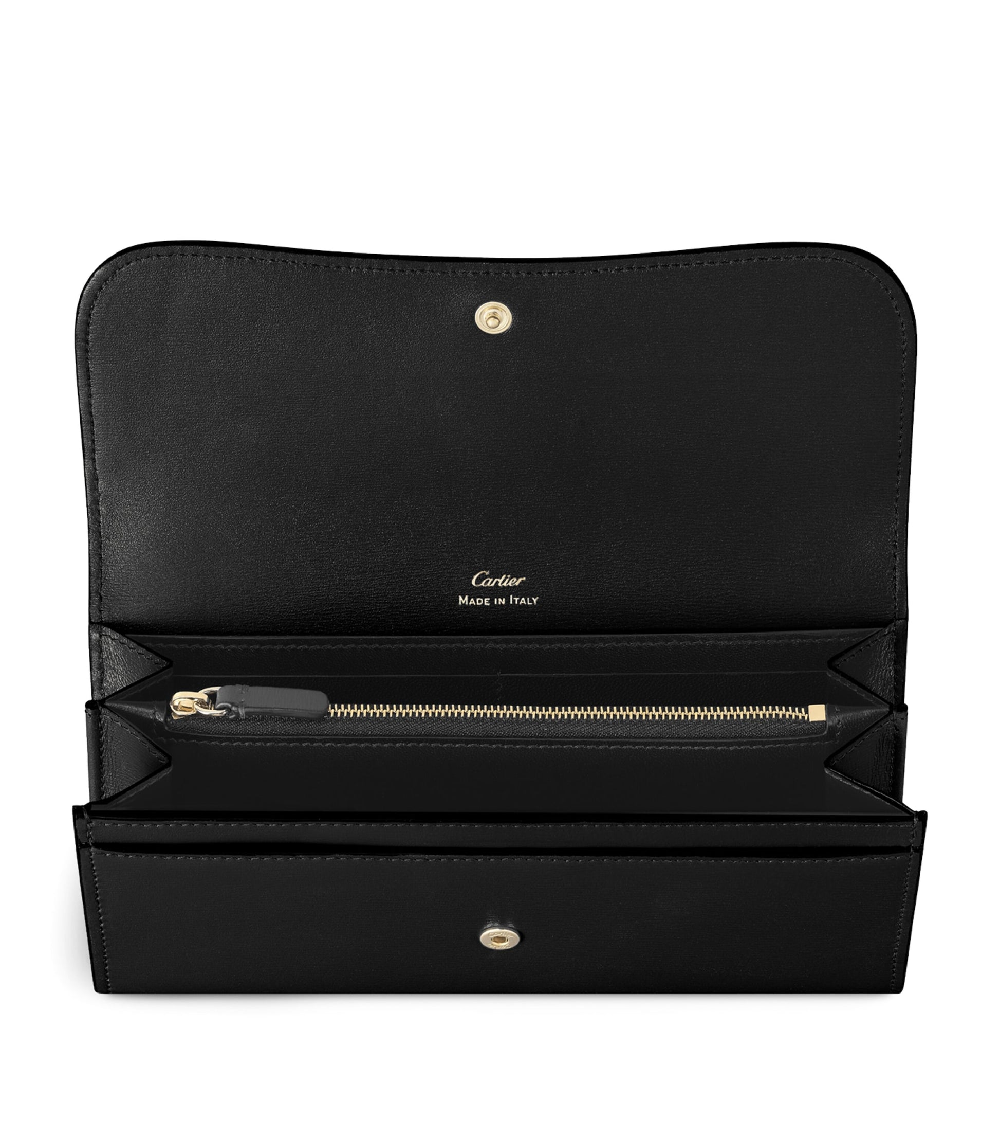 Black Calfskin Panthère de Cartier Wallet