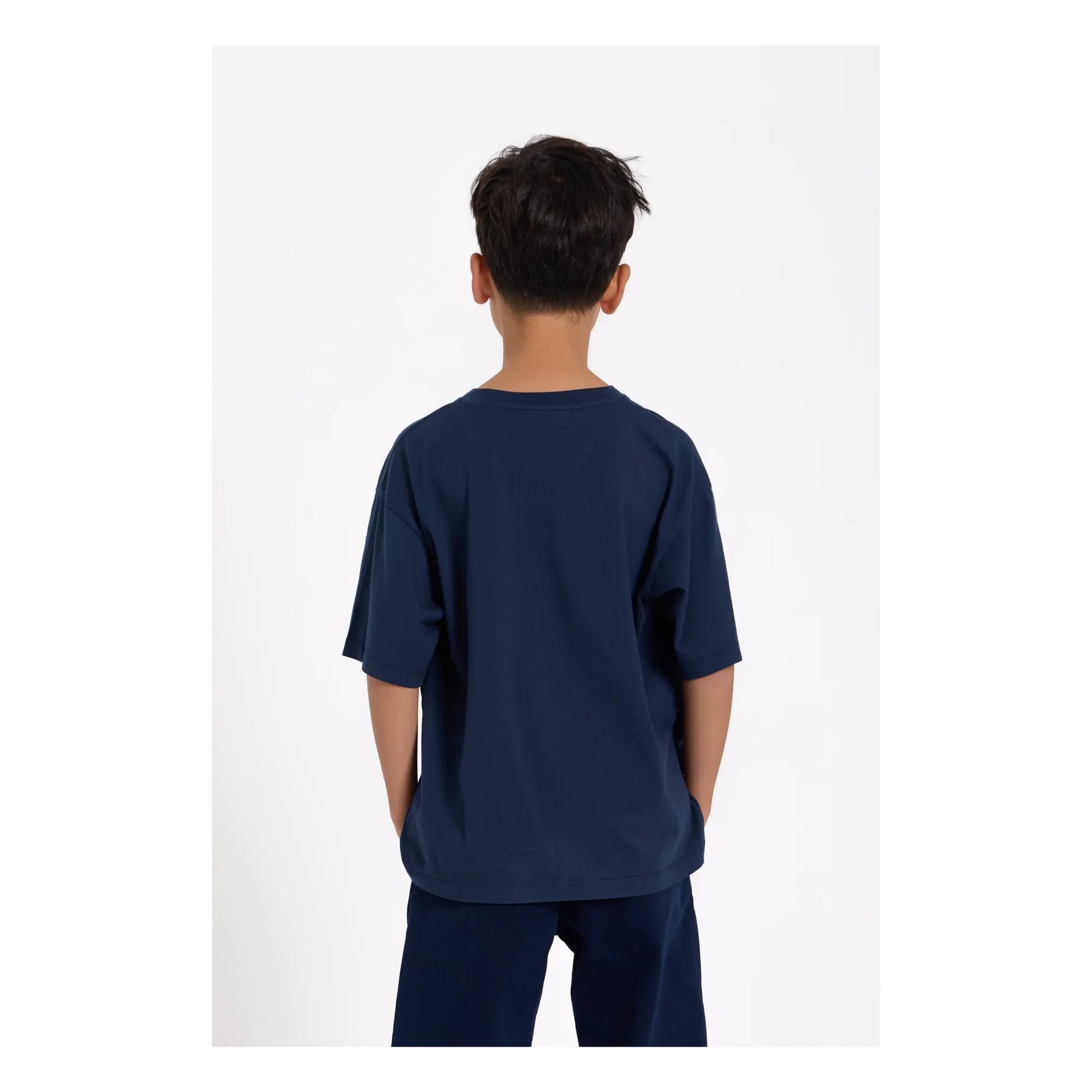Smallable Kid - Nils Organic cotton T-shirt | Washed blue