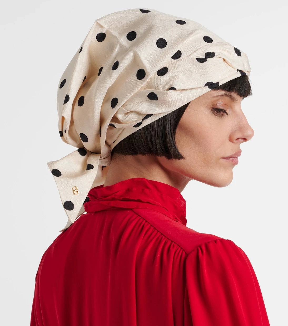 Valentino - Polka-dot silk head wrap