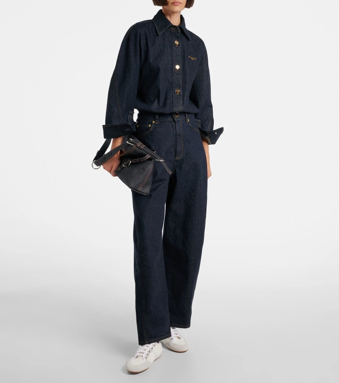 Givenchy - Voyou Medium denim shoulder bag