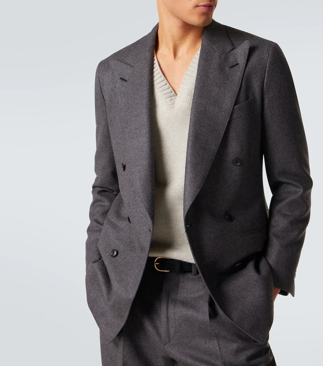 Saman Amel - Double-breasted wool suit jacket