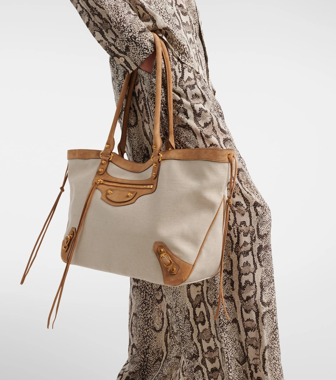 Balenciaga - Le City Beach Medium canvas tote bag