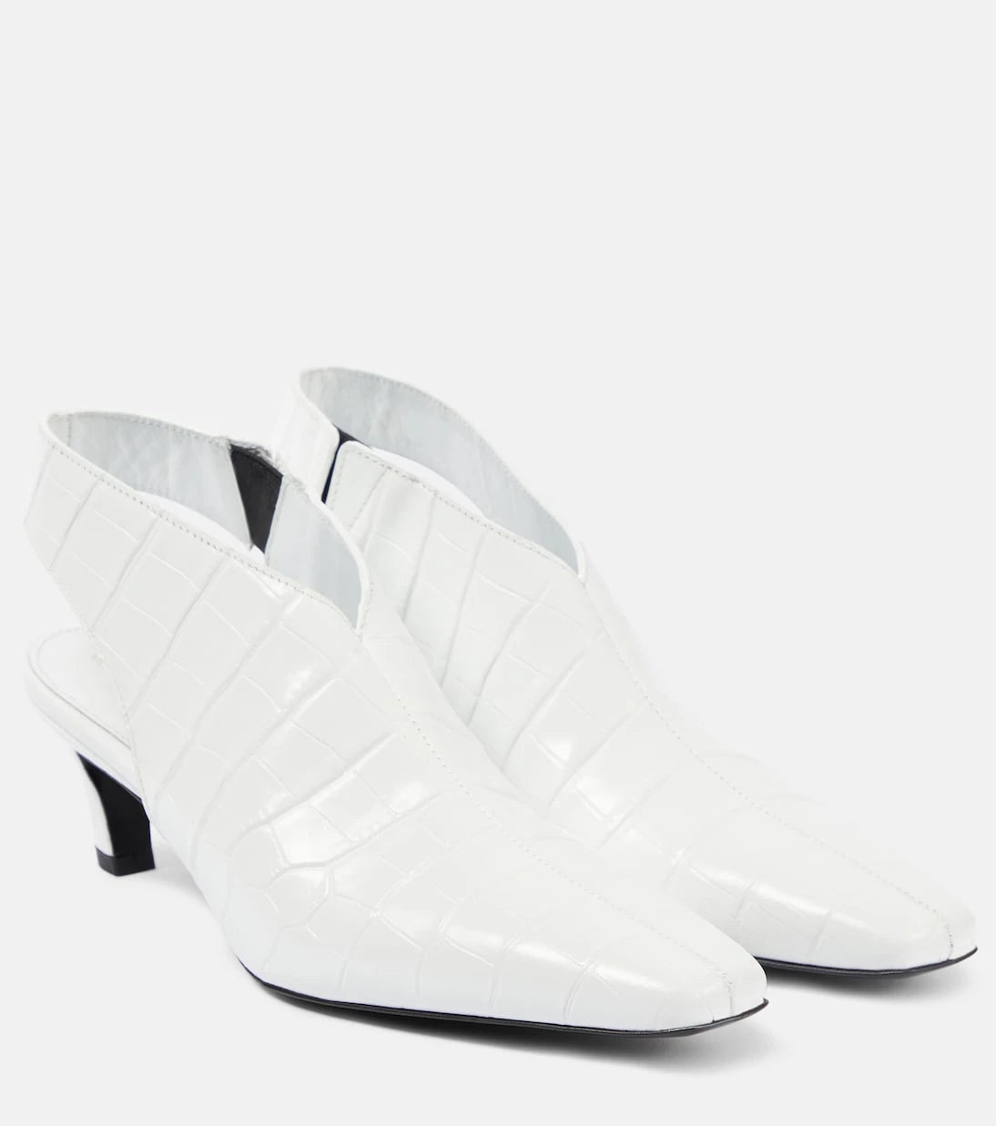 Toteme - The Croco Slim leather slingback pumps