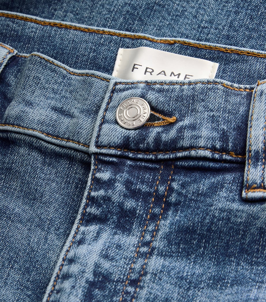 FRAME Blue Le Slim Palazzo Wide-Leg Jeans