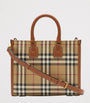 Brown Mini Check Freya Tote Bag