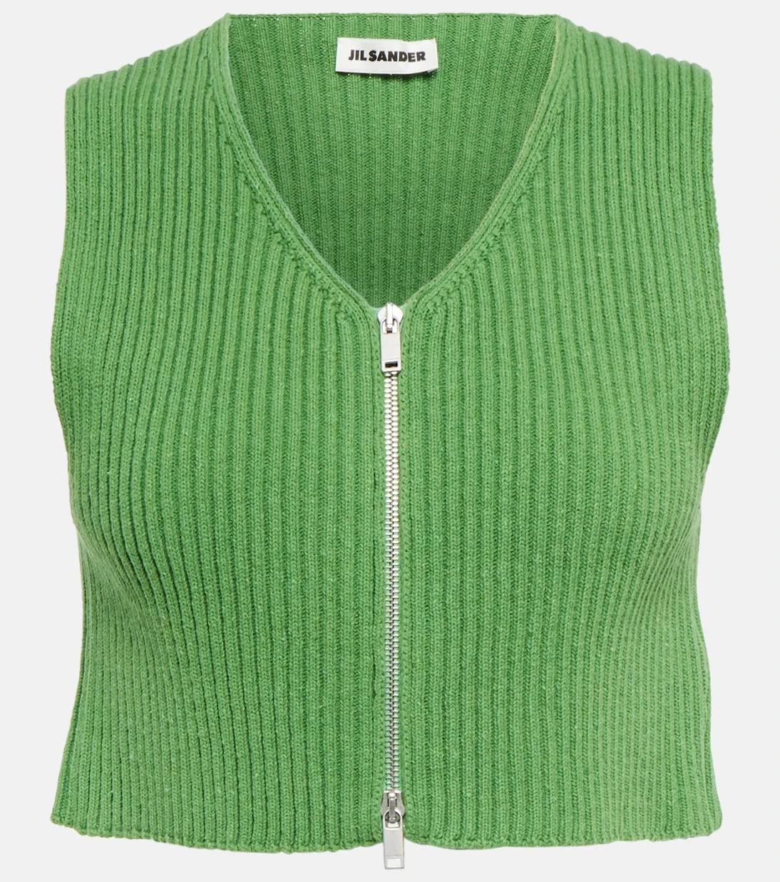Jil Sander - Ribbed-knit cotton crop top