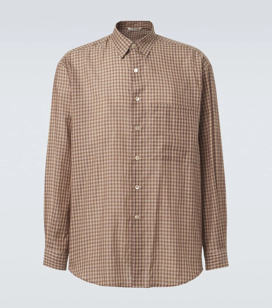 Auralee - Gingham cotton poplin shirt