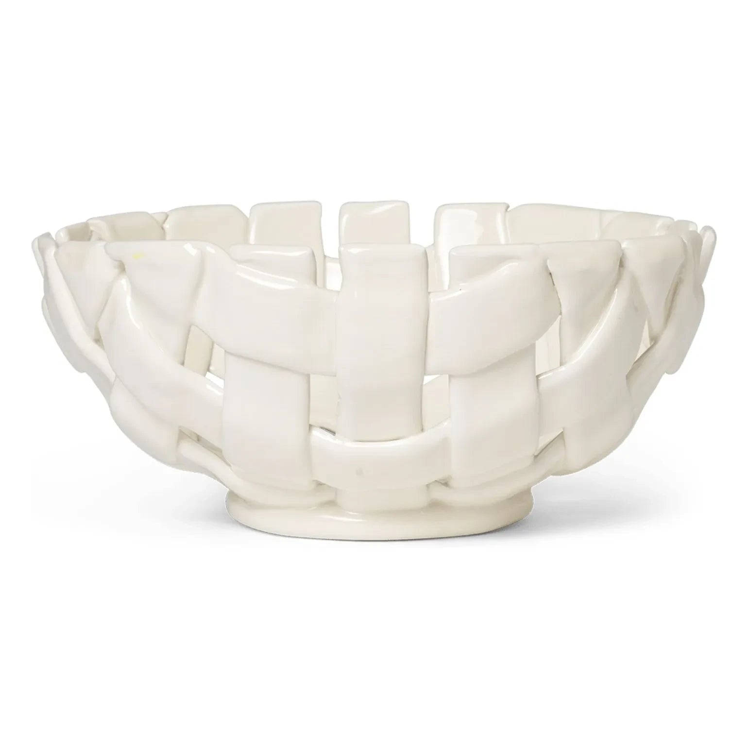 Ferm Living - Plait ceramic basket | Off-White